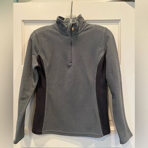 Women’s fleece top by Champion, size XS. Black and grey. Excellent condition.